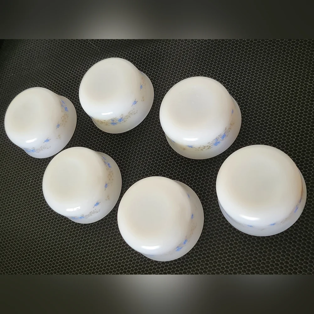 Arcopal Milk Glass 6 Bowls France
